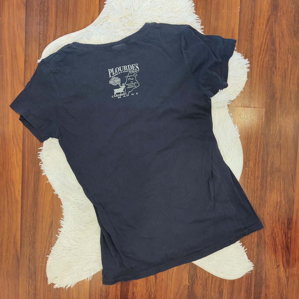 Harley-Davidson Live to Ride Wings Blue T-shirt - Picture 2 of 2